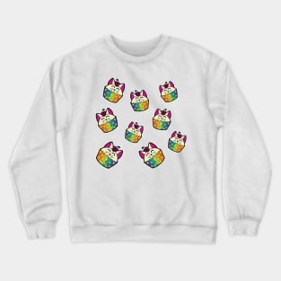 Cloud of Rainbow Catcakes Crewneck Sweatshirt